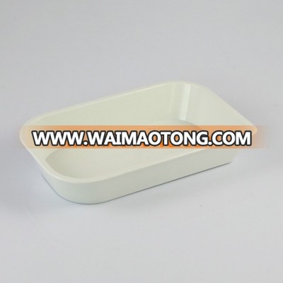 Rounded edge oblong plastic PPSU oven safe plastic casserole for airline