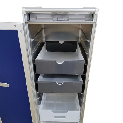 Durable Blue Inflight Catering Meal Service Use  Airline Cart Trolley