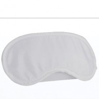 Airline White Color Comfortable Silk Satin Blindfold