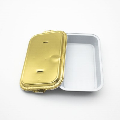 airplane  disposable ovenable aluminum foil food tray with lid