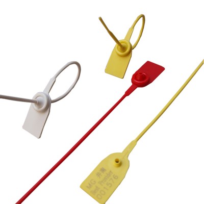 Strap safety lock security pull tight plastic container seal