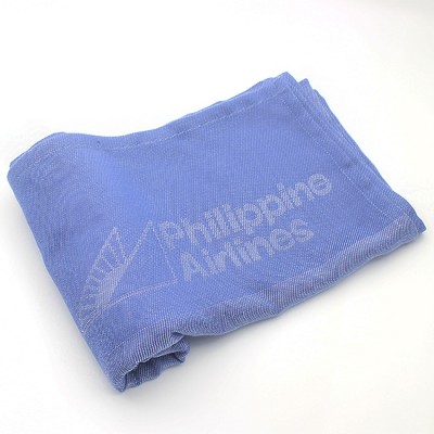 GXFLIGHT 100% Polyester Custom Jacquard Airplane Blanket