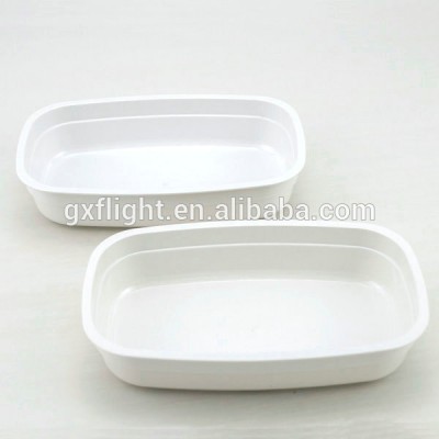 Airline reusable high heat resistant dish for hot meal